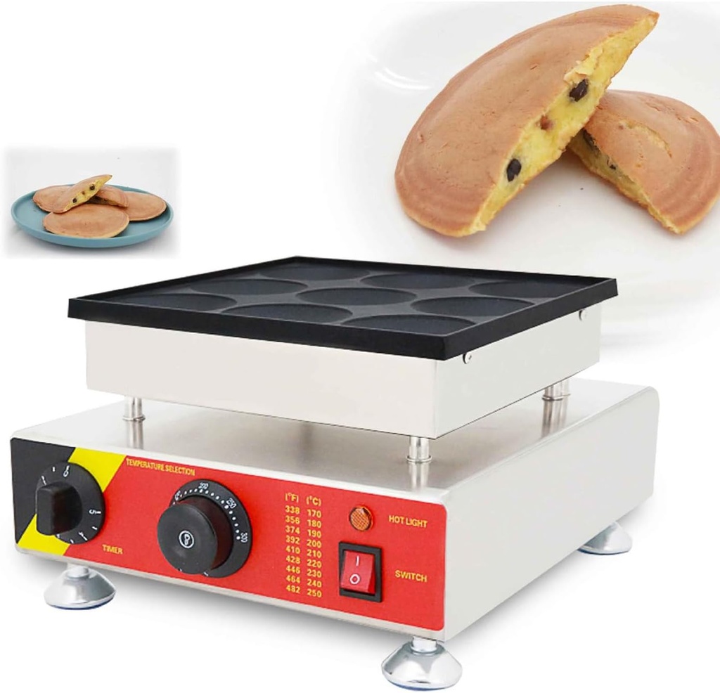 Mini Pancake Maker, Commercial Electric Nonstick Waffle Maker Perfect for Home and Restaurants, Adjustable Thermostats & Timers,25hole