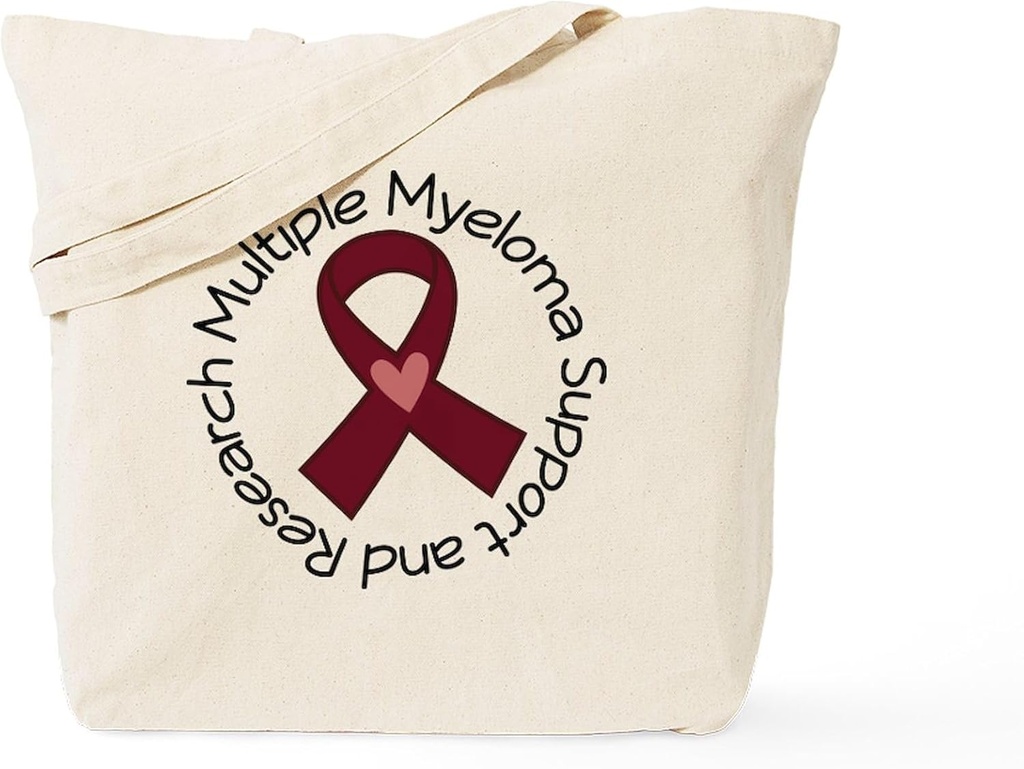 CafePress Multiple Myeloma Support Reusable Natural Beige Canvas Shopping Bag