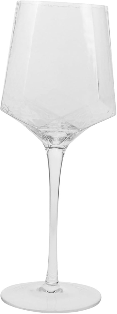 PRETYZOOM Crystal Wine Glass Goblet Hammered Rim Red Wine Glasses for Wedding Banquet Cocktail