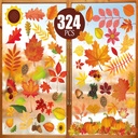 Funnlot Fall Decorations- 324 PCS Fall Window Clings Stickers Decorations for Glass Thanksgiving Autumn Decor for Home Office Classroom