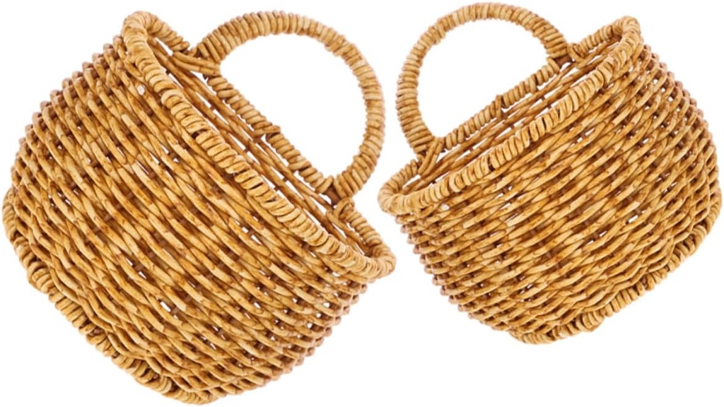 Luxshiny Handwoven Kitchen Storage Basket for Onion Ginger Garlic – Wall Hanging Woven Basket Organizer Rustic Jute Design for Home Décor and Kitchen Use