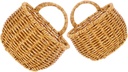 Luxshiny Handwoven Kitchen Storage Basket for Onion Ginger Garlic – Wall Hanging Woven Basket Organizer Rustic Jute Design for Home Décor and Kitchen Use