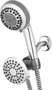 Waterpik Power Spray Dual 2-in-1 Shower System With Rain Shower Head and 8-Mode Hand Held Shower Head, Plastic, Chrome VIC-133E-NSP-853E
