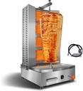 4 Burners Shawarma Machine Commercial Large Shawarma Grill Machine Rotisserie Kebab Gas Vertical Rotisserie Propane Turkish Chicken Doner Kebab Broiler for Restaurant Kitchen