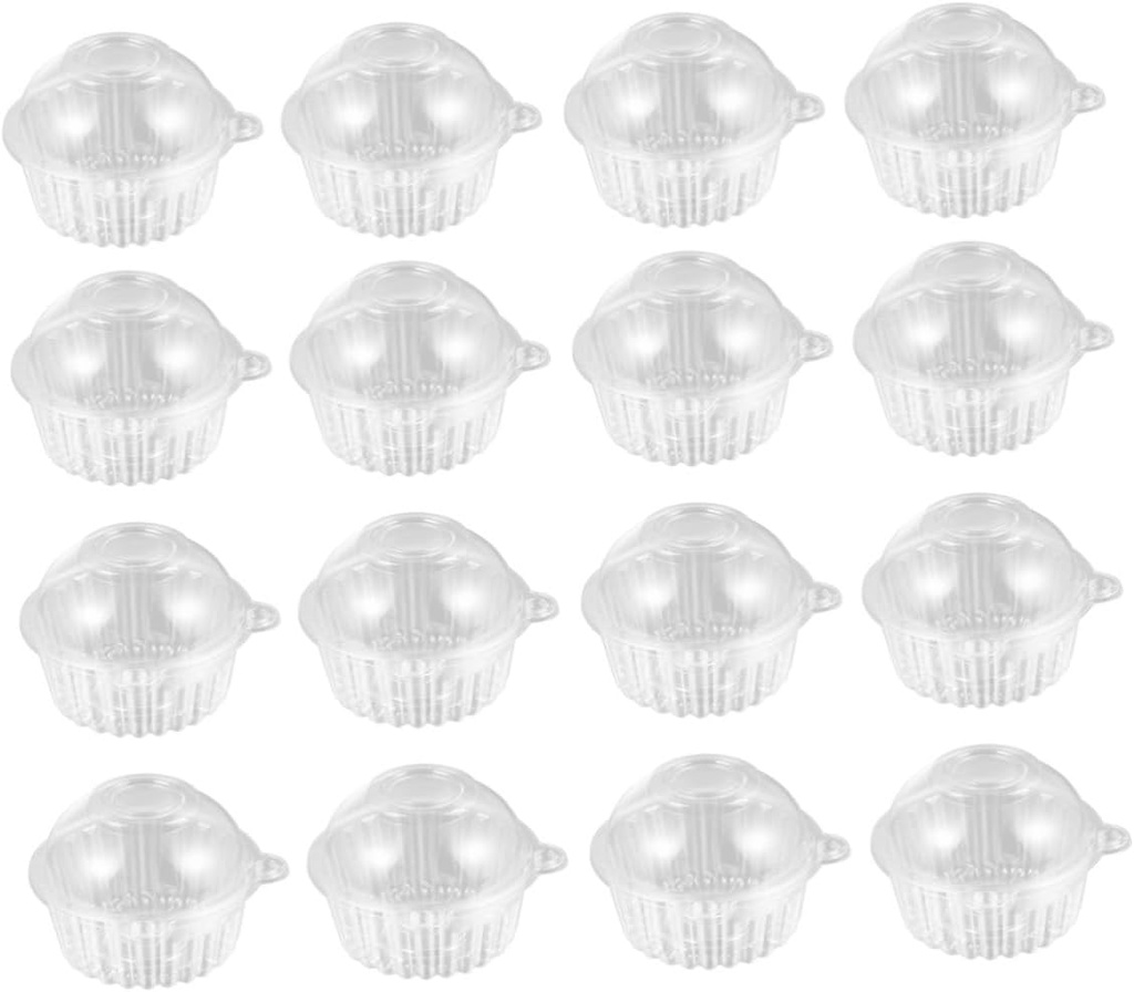 1 Owl Shape Plastic Cake Boxes Small Disposable Containers for Cupcakes Transparent Design and Secure Locking for Parties and Home Use