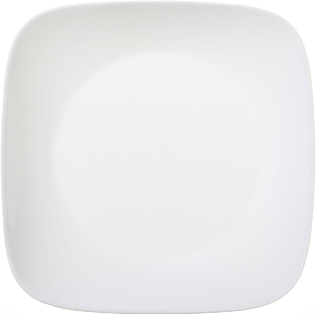 Corelle Square Pure White 10.25” Dinner Plate (Set of 8)