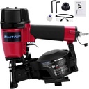 BHTOP CN45N Roofing Nailer, 15 Degree Roofing Nail Gun, 3/4-Inch to 1-3/4-Inch Coil Nails, 120-pcs Load Capacity Coil Nailer in Red