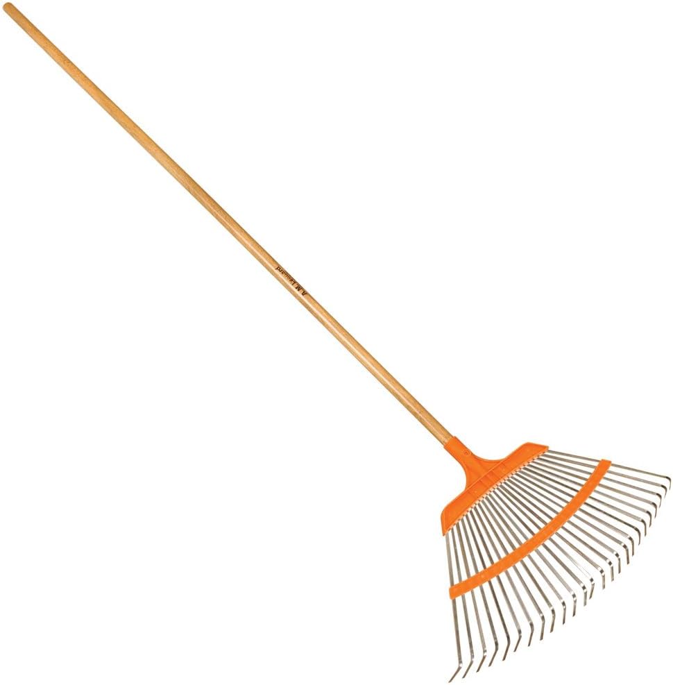 A.M. Leonard Poly-Steel Lawn Rake - 22.5 Inches/25 Tines