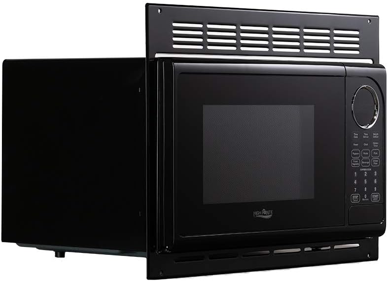 RV Microwave | .9 Cubic Ft Black Microwave with Trim Kit | 900 Watt Direct replacement for High Pointe