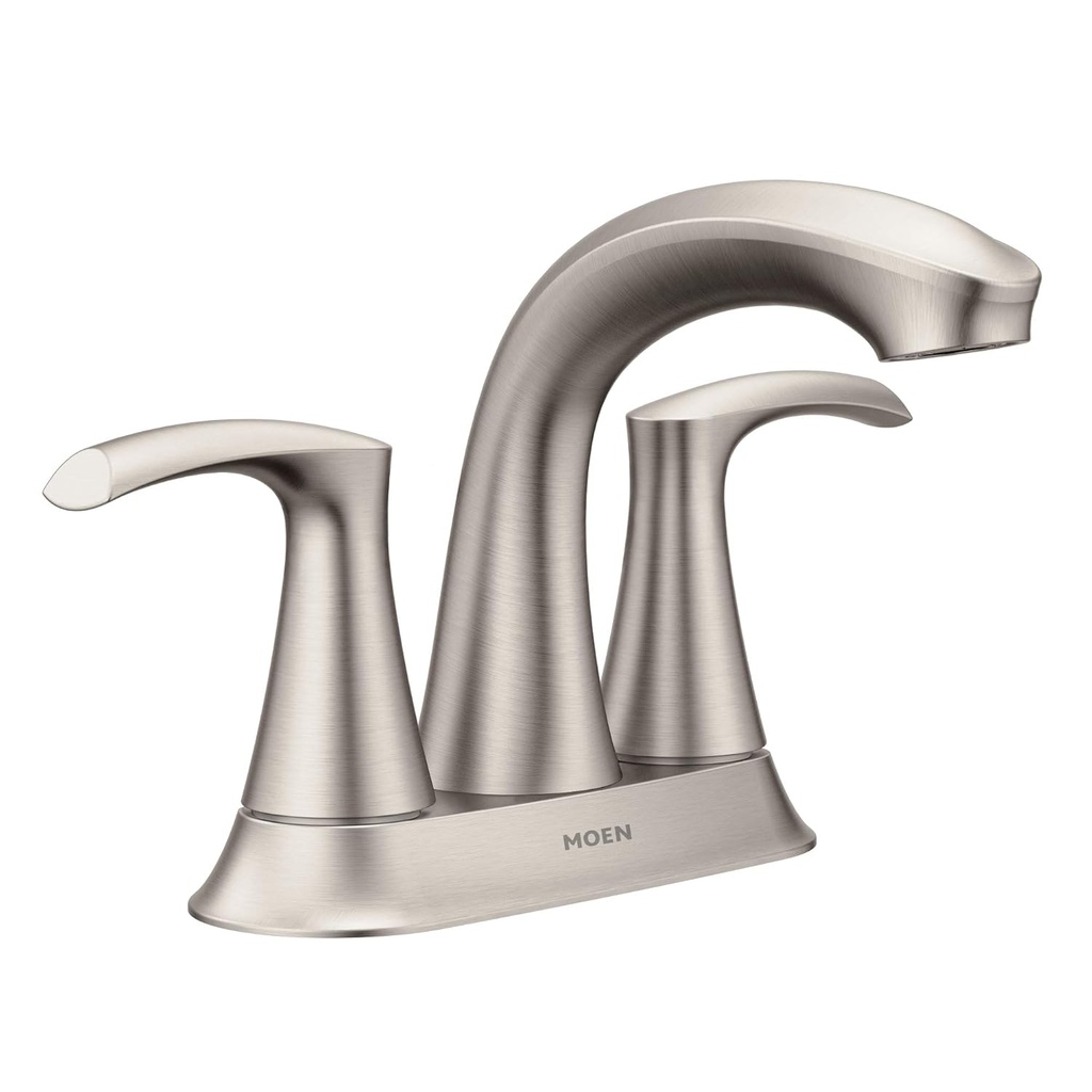 Moen Graeden Spot Resist Brushed Nickel 2-handle 4-in Centerset Bathroom Faucet