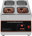 500W Electric Melting Pot for Chocolate w/Digital Display Control,Commercial Chocolate Warmer Melting Pot Chocolate Melter Pot Machine for Home or Bakery Use 4 Tanks for 26.46lb of Tempered Chocolate