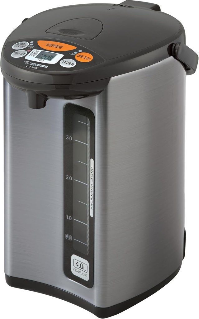 Zojirushi Micom Water Boiler and Warmer (135 oz. / 4L, Silver)