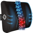 Samsonite Ergonomic Lumbar Support Pillow for Office Chair, Gaming Chair, or Car, Memory Foam Cushion with Breathable Ventilated Mesh and Adjustable Straps for Long Lasting Back Support