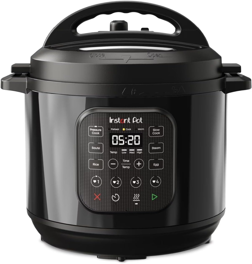 Instant Pot 8Qt-RIO Chef Series 7-in-1 Multi-Cooker, Pressure Cooker, Slow Cooker, Nonstick Pot, Easy Steam Release, Dishwasher-Safe, 1200W, Black
