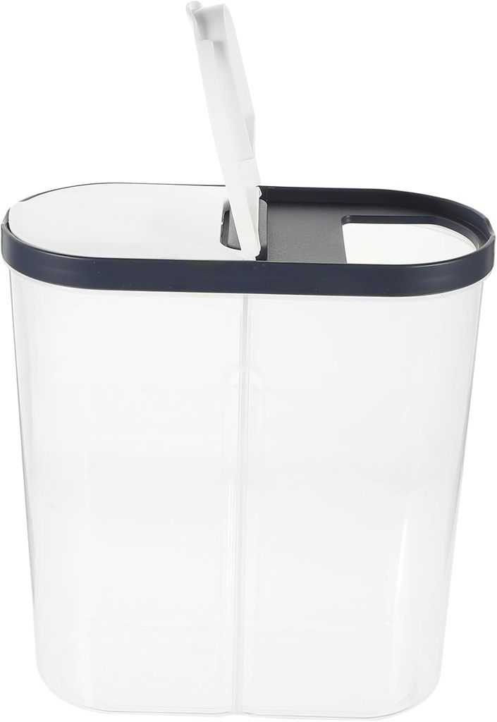 VOSAREA Airtight Food Storage Container Compartments Large Capacity Plastic Grain Dispenser for Rice Cereal and Nuts for Kitchen Organization