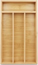 Small Silverware Organizer, Bamboo Drawer Organize, Bamboo Silverware Drawer Organizer, Spoon Flatware Storage with Grooved Drawer Dividers