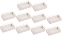 Mikinona 10 Pack Wooden Sandwich Boxes Disposable Packaging Cases Natural Lidded Boxes for Breads Cakes Cookies