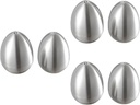 PRETYZOOM Pcs Egg Shape Spice Containers Stainless Steel Salt Pepper Dispenser Set Sugar Shaker Dispenser Storage Jar for Kitchen Decor