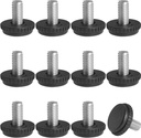 12PCS 5/16-18 Stainless Steel Screw in Threaded Furniture Levelers, Adjustable Table & Chair Leveler Feet Glides for Cabinet & Patio Furniture(OD 1", Height 22mm)