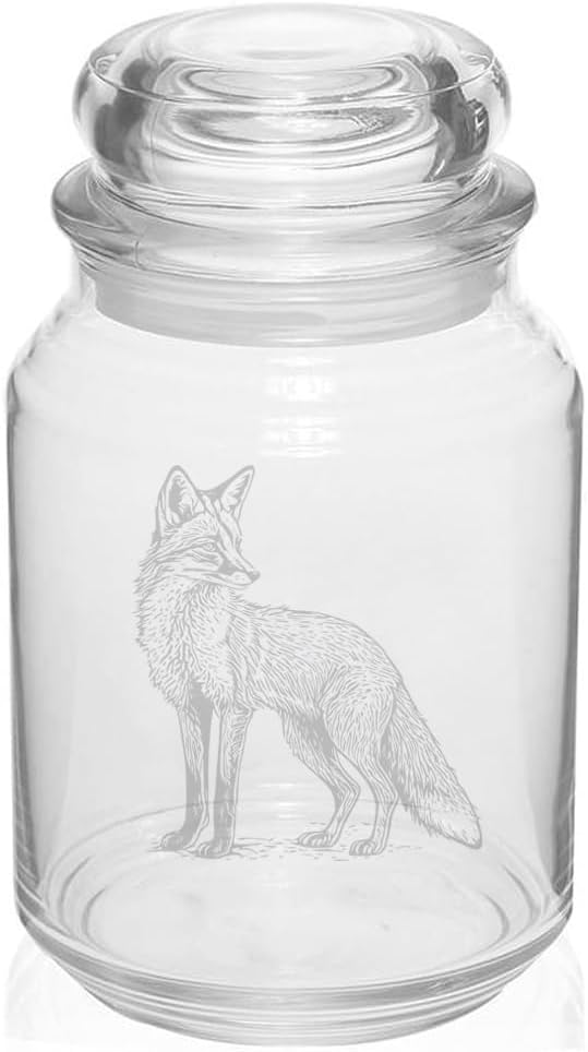 MIP 26 oz Glass Candy Jar Gift Fox