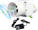 2'' Inline Duct Fan with Power Supply,Bathroom Exhaust Fan Kitchen 12V 6W Mini Blower for Office Hall Hydroponic Kitchen