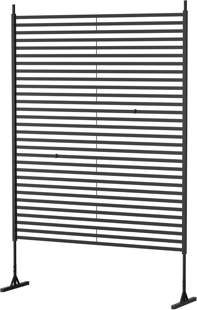 Metal Outdoor Privacy Screen Freestanding 72" H×48" W, Decorative Privacy Fence for Balcony Patio Lawn Garden, Privacy Fence Privacy with Rustproof PE-Coating (47 * 72inch/4 * 6FT)