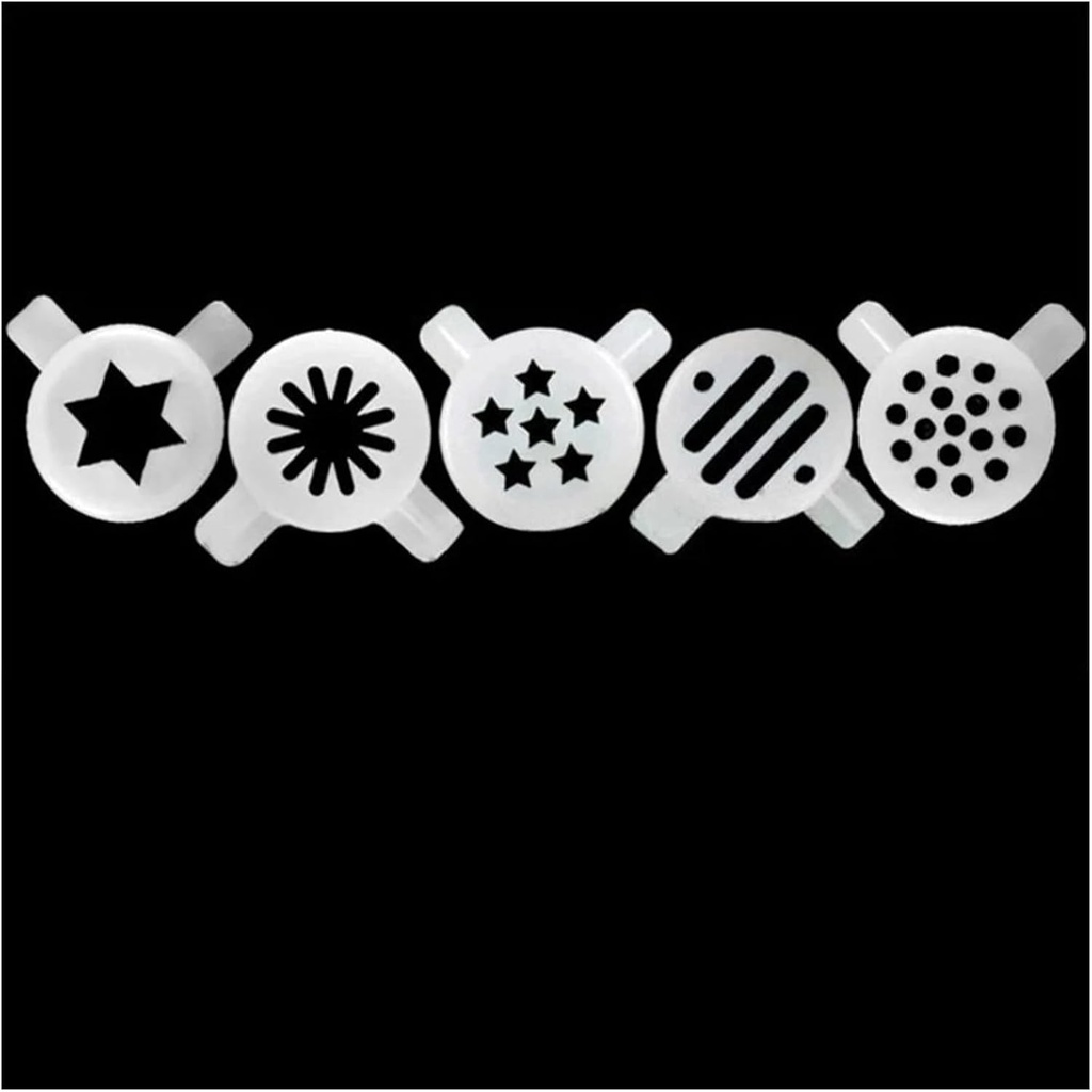 5pc Different Ice Cream Shaped Spout Cover, Compatible for BQL Soft Ice Cream Machine Discharge Port Shaped Cap, 29mm Inner Diameter Plastic Spout