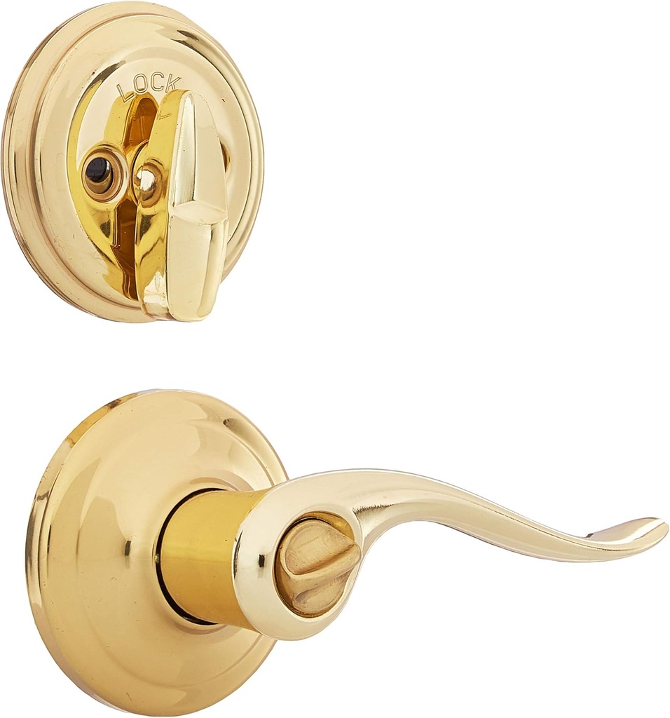 Kwikset 978TNLRH-3 Right Hand Tustin Interior Single Cylinder Montara Handleset Trim Bright Brass Finish