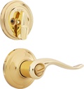 Kwikset 978TNLRH-3 Right Hand Tustin Interior Single Cylinder Montara Handleset Trim Bright Brass Finish