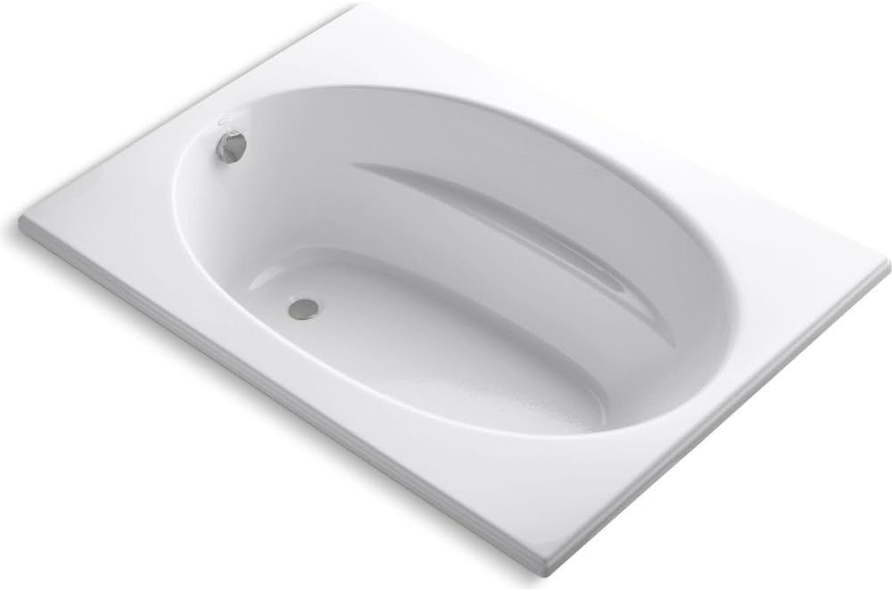 Kohler K-1113-0 5 ft. Drop-In Acrylic Soaking Bath Tub w/Reversible Drain White
