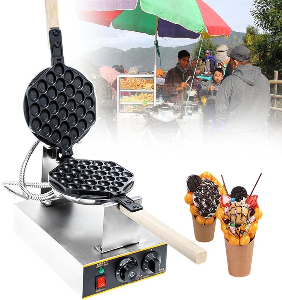 Stainless Steel Waffle Iron, Non-Stick Waffle Iron, Stainless Steel Materials, Suitable For Family Restaurants/Cafes/Road Snack Bars/School Meetings/Canteens/Business,One-head