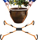 Potted Plant Mover，Plant Lifting Straps for Garden Flower Pots, Planters，Rocks, Trees，Easily Lift and Move Heavy Items Up to 250 Pounds, Large Size,Orange，Patent Pending