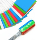 Zozen 100Pack Marking Flags, Red & Green & Blue & White, Writable / 15x4x5 Inch, Yard Flags for Lawn & Irrigation & Landscape & Sprinkler & Survey & Dog Training.