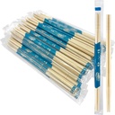 52USA Disposable Bamboo Chopsticks (100 Sets), 9'' Long Individually Wrapped Chinese Chopsticks Wooden Clear Bag Bulk