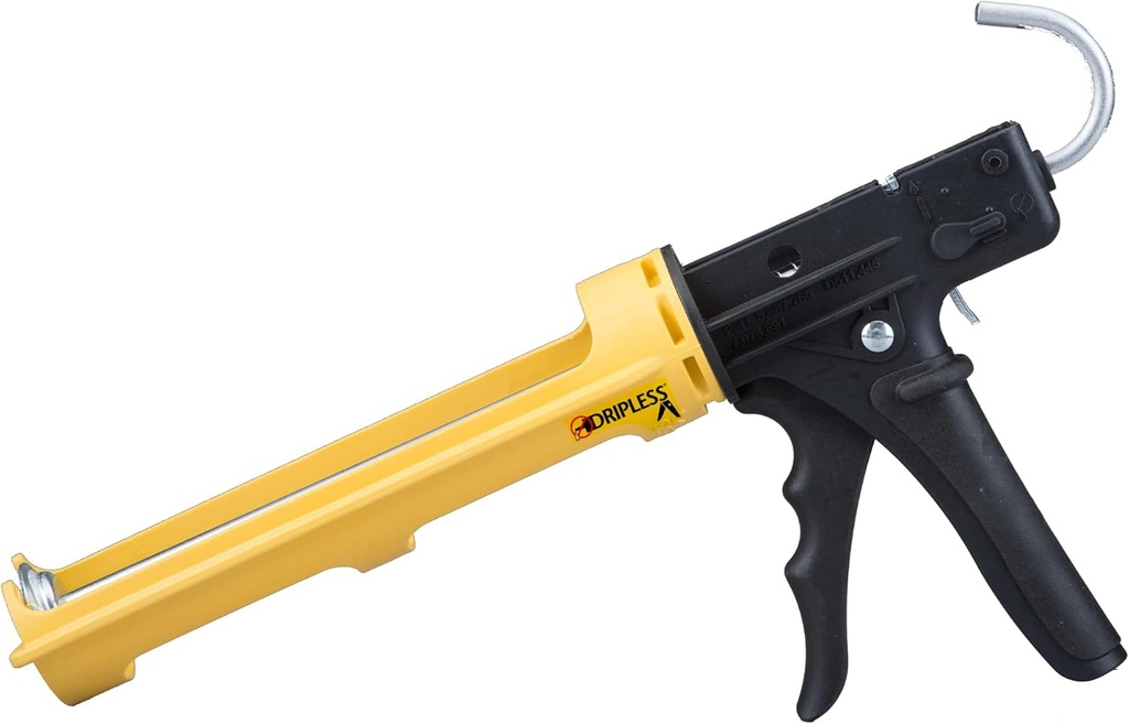 Dripless Brand ETS3000 Composite Caulk Gun for gunning 10oz / 300ml Sealant or Adhesive Cartridges - 18:1 Thrust Ratio - Unibody Revolving Cradle - Optional Drip/Dripless switch - ProBuilder Grade