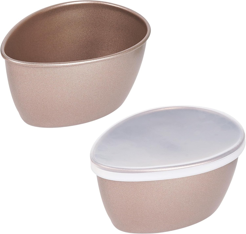 Thicken Carbon Steel Steamed Egg Bowl Baking Cake Pudding Cup - Microwave and Oven Safe Egg Steamer（2 pcs)