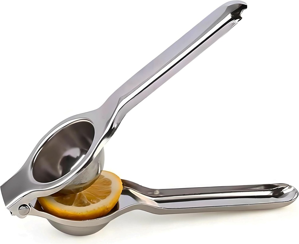 Stainless steel manual juicers for kitchen, Handheld lemon squeezer, silver (Warm reminder: Please read the details)
