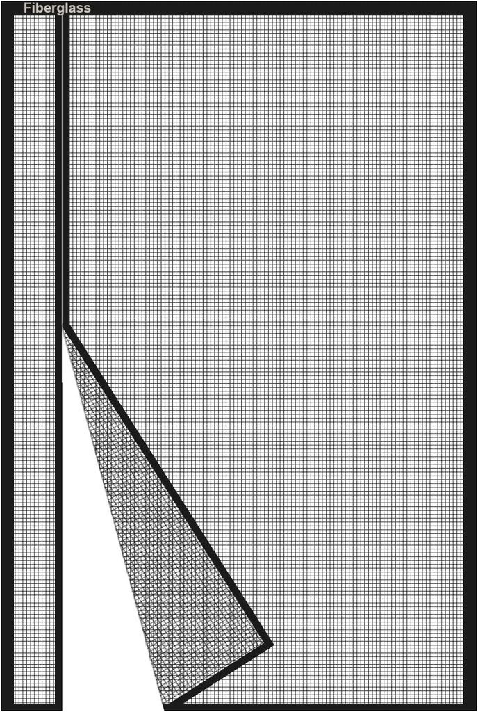 Side Opening Magnetic Screen Door in Fiberglass 58x78inch, Black - Thicken Mesh Screen Magnetic Closure Keep Bugs Out, Reversible for Left/Right Door