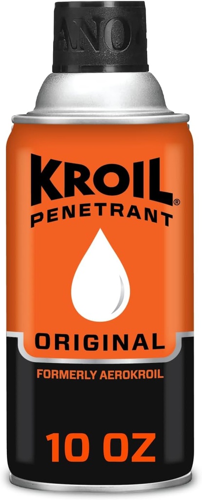 Kroil Aerokroil Penetrant - Rust Penetrating Lubricant - Corrosion Inhibitor Oil for Chains, Hinges & Stuck Metal Parts - Home & Industrial Use - Aerosol - 10 oz - 1 Pack (KS102)