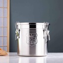 6L Rice Storage Container With Lids Stainless Steel Containers for Food Storage - Kitchen Food Oil Bean Flour Sugar Milk Cookie Storager Bucket