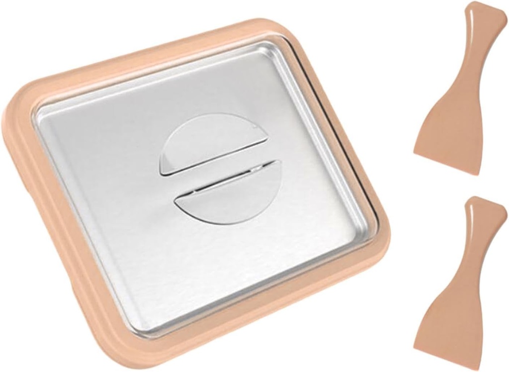 Instant Ice Cream Maker Instant Gelato Pan, Homemade Portable Fried Yogurt Machine Dustproof Lid for Sorbet, Serve Sorbets, Orange