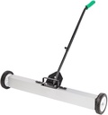 36-Inch Rolling Magnetic Pick-Up Sweeper with Wheels, with Quick Release Latch and Adjustable Long Handle, for Nails Needles Screws Collection, Great for Yard Grass Carpet and Concrete Floor