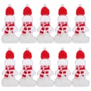 Cabilock Christmas Candy Bottle, Gingerbread Man Clear Juice Bottles with Hat and Scarf, Holiday Empty Drink Containers Xmas Party Favors for Cold Beverages Milk Tea Juices Storage