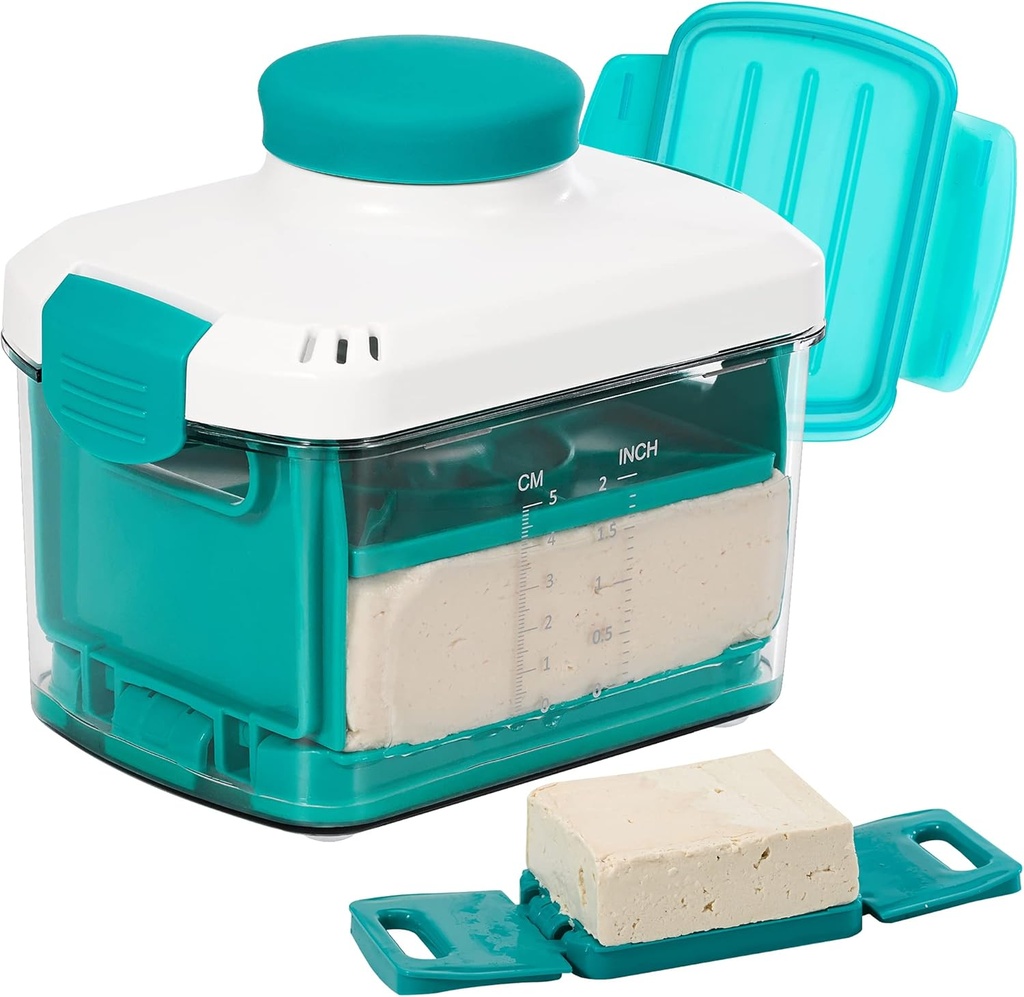 NOYA Adjustable Tofu Press - Vegan Tofu Press to Speed up Removing Water from Silken, Firm, and Extra Firm Tofu in 10-30mins without Crack - BPA Free
