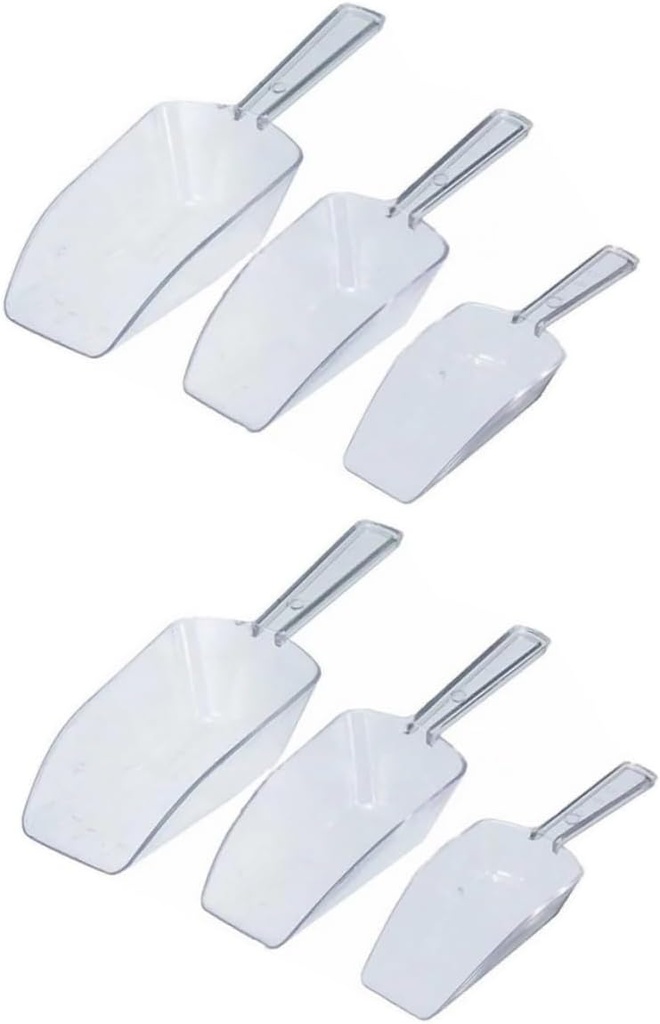 Zerodeko 2sets Supermarket Candy Scoop Bar Desktop Ice Shovel Plastic Ice Scoop