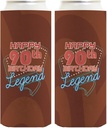 90th Birthday Gifts For Women Happy 90th Birthday Legend 2-Pack Ultra Slim Can Thermocoolers