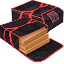 Remerry 2 Pieces Huge Insulated Pizza Delivery Bag 18 x 18 x 8.5 Inches, Heavy Duty Food Delivery Bag for Pizza, Ice Cream and Cake Hot Pizza Carriers for Transport Catering Restaurant
