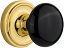 Nostalgic Warehouse Classic Rosette Black Porcelain Door Knob