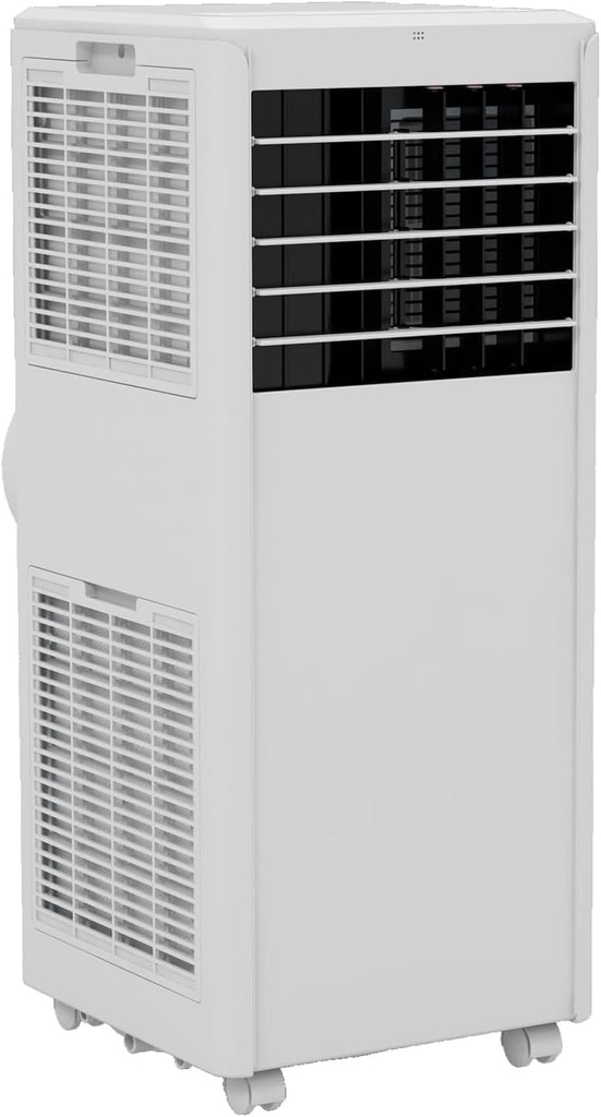 8000 BTU Portable Air Conditioner for Rooms up to 450 sq.ft, 3-in-1 Floor AC Unit, Cool, Dehumidifier and Fan, with Remote Control, LED Display and Window Kit, White