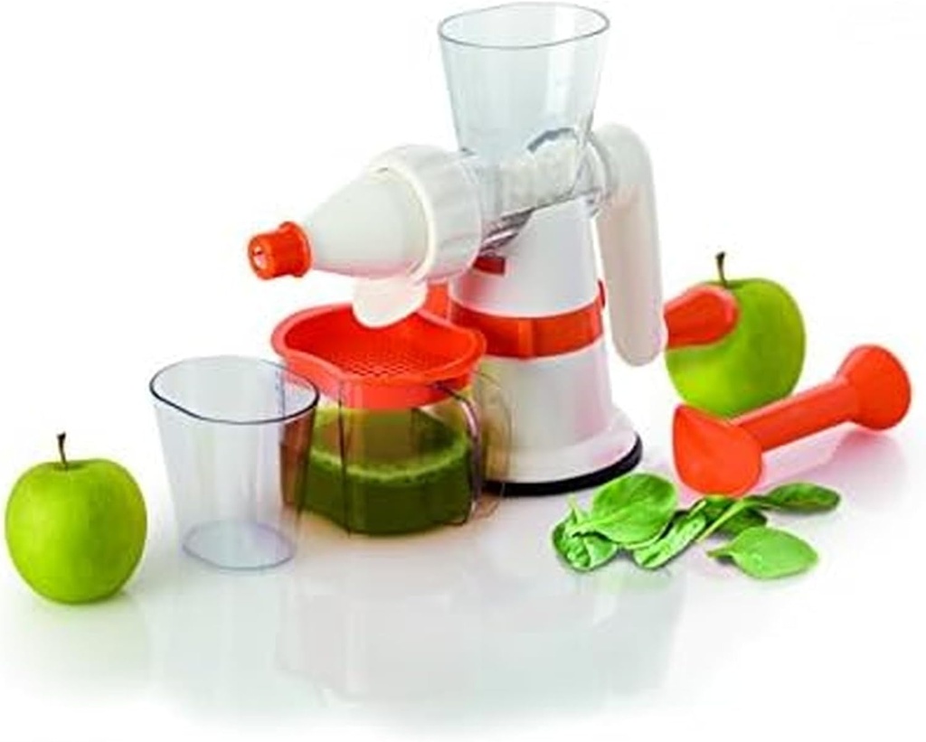 Farberware Professional Hand Crank Manual Juicer, White/Orange